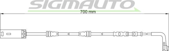 SIGMAUTO WI0716 - Contact d'avertissement, usure des plaquettes de frein cwaw.fr