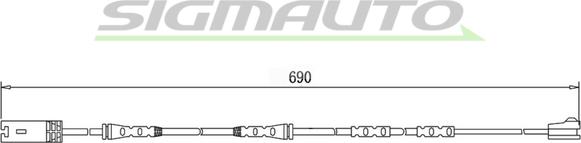 SIGMAUTO WI0737 - Contact d'avertissement, usure des plaquettes de frein cwaw.fr