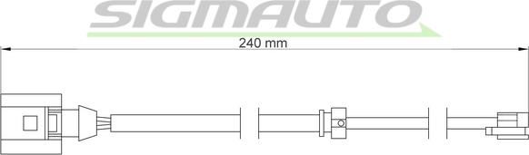 SIGMAUTO WI0726 - Contact d'avertissement, usure des plaquettes de frein cwaw.fr