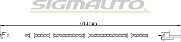 SIGMAUTO WI0728 - Contact d'avertissement, usure des plaquettes de frein cwaw.fr