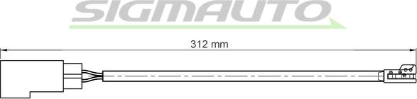 SIGMAUTO WI0770 - Contact d'avertissement, usure des plaquettes de frein cwaw.fr