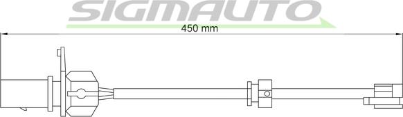 SIGMAUTO WI0777 - Contact d'avertissement, usure des plaquettes de frein cwaw.fr