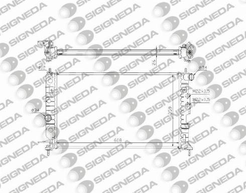 Signeda RA630121 - Radiateur, refroidissement du moteur cwaw.fr