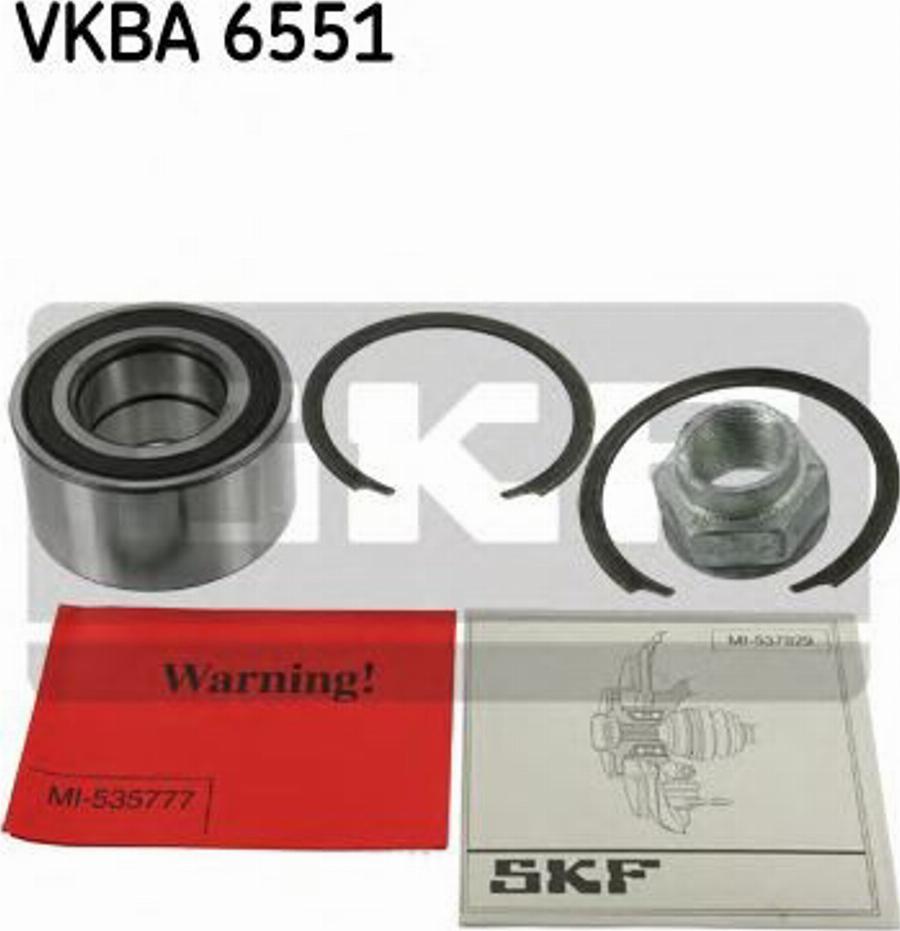 SKF VKBA6551 - Kit de roulements de roue cwaw.fr