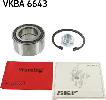 SKF VKBA 6643 - Kit de roulements de roue cwaw.fr