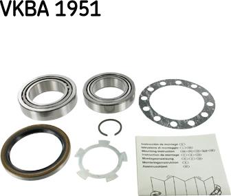 SKF VKBA 1951 - Kit de roulements de roue cwaw.fr