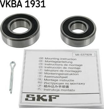 SKF VKBA 1931 - Kit de roulements de roue cwaw.fr