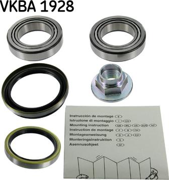 SKF VKBA 1928 - Kit de roulements de roue cwaw.fr