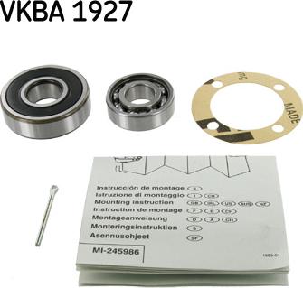 SKF VKBA 1927 - Kit de roulements de roue cwaw.fr