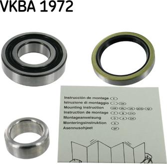 SKF VKBA 1972 - Kit de roulements de roue cwaw.fr