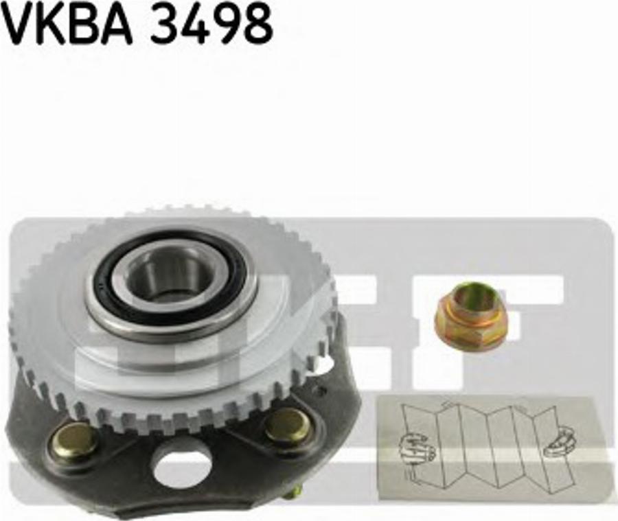 SKF VKBA 3498 - Kit de roulements de roue cwaw.fr