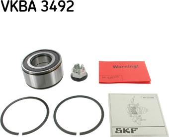 SKF VKBA 3492 - Kit de roulements de roue cwaw.fr