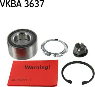 SKF VKBA 3637 - Kit de roulements de roue cwaw.fr