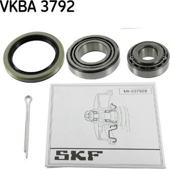 SKF VKBA 3792 - Kit de roulements de roue cwaw.fr