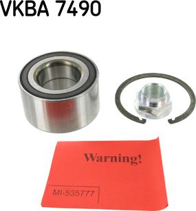 SKF VKBA 7490 - Kit de roulements de roue cwaw.fr