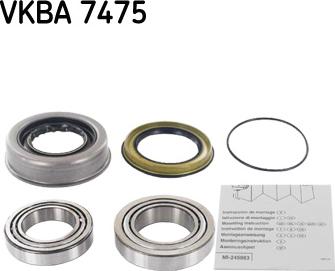 SKF VKBA 7475 - Kit de roulements de roue cwaw.fr