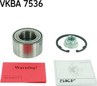 SKF VKBA 7536 - Kit de roulements de roue cwaw.fr