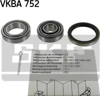 SKF VKBA 752 - Kit de roulements de roue cwaw.fr