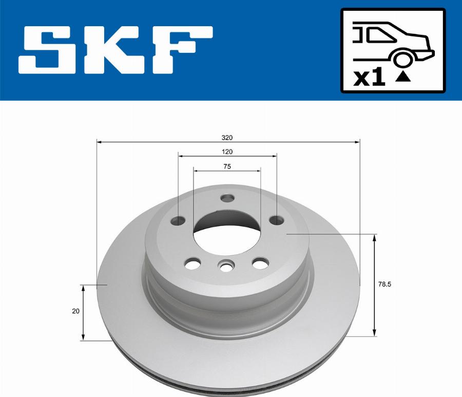 SKF VKBD 90442 V1 - Disque de frein cwaw.fr