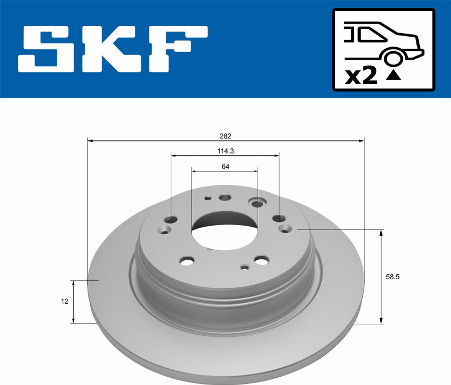 SKF VKBD 90413 S2 - Disque de frein cwaw.fr