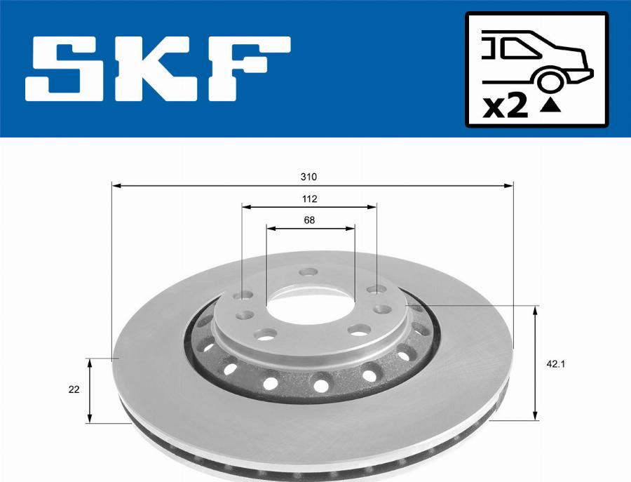 SKF VKBD 90486 V2 - Disque de frein cwaw.fr