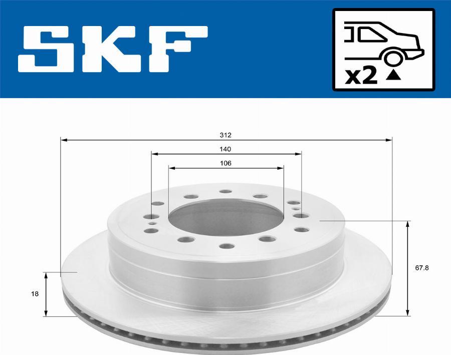 SKF VKBD 90430 V2 - Disque de frein cwaw.fr