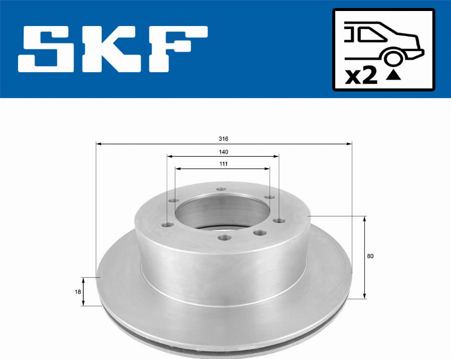 SKF VKBD 90587 V2 - Disque de frein cwaw.fr