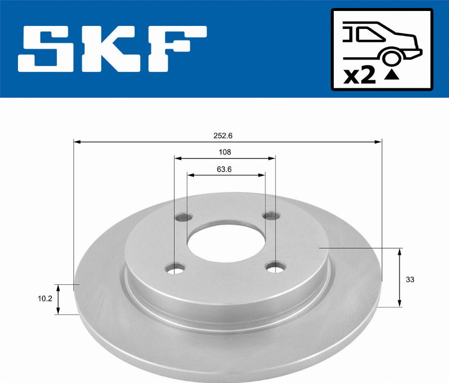 SKF VKBD 90520 S2 - Disque de frein cwaw.fr