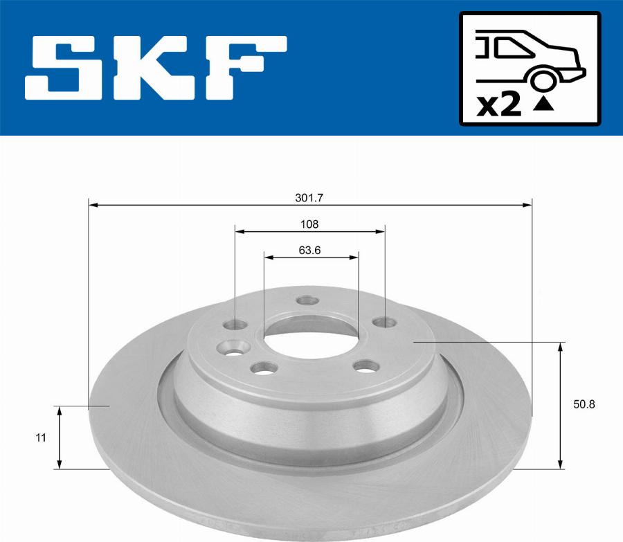 SKF VKBD 90132 S2 - Disque de frein cwaw.fr