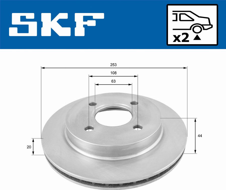 SKF VKBD 90847 V2 - Disque de frein cwaw.fr