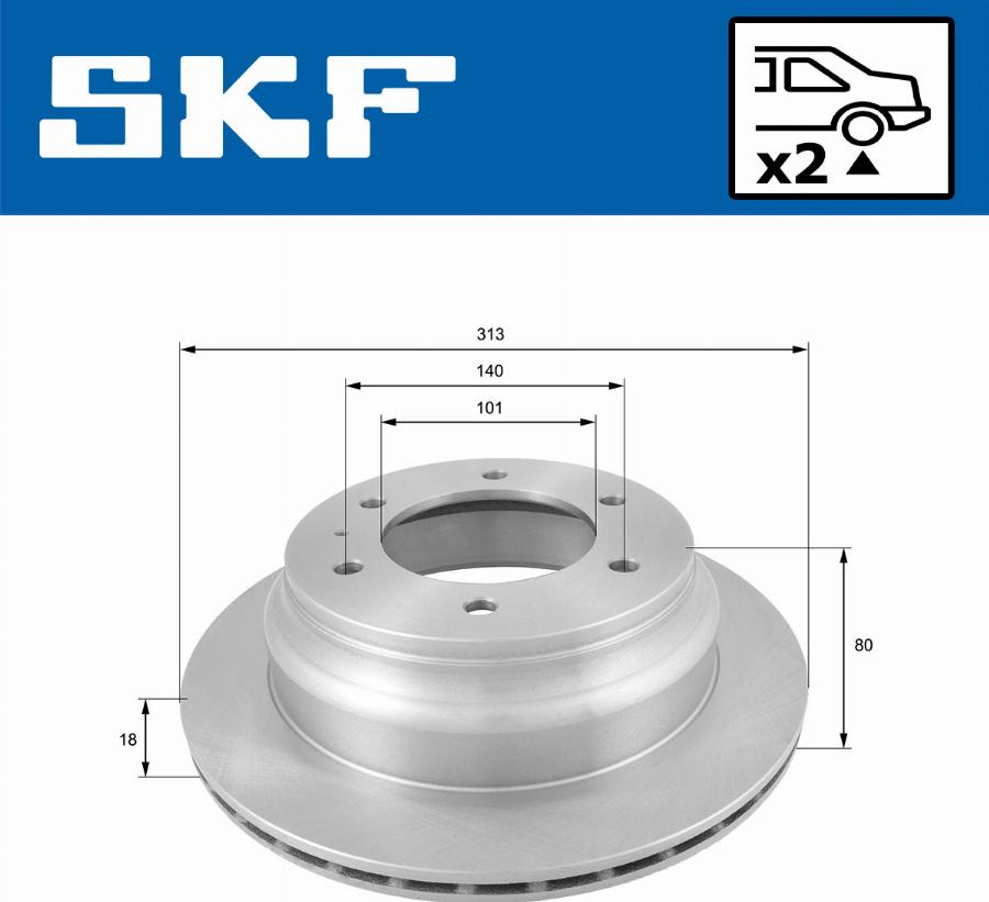 SKF VKBD 90850 V2 - Disque de frein cwaw.fr