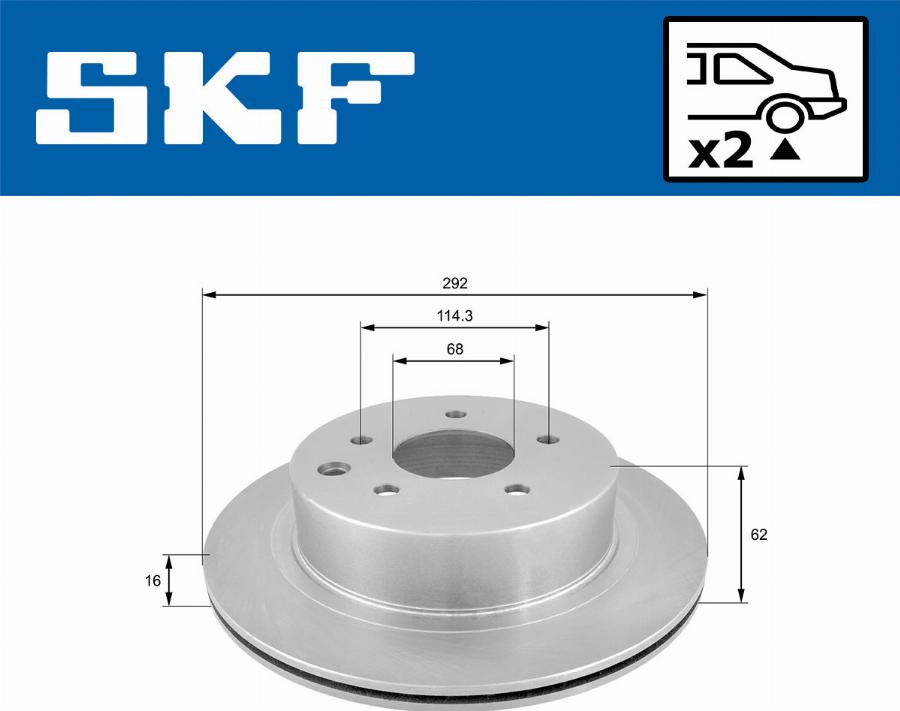 SKF VKBD 90355 V2 - Disque de frein cwaw.fr