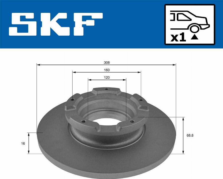 SKF VKBD 91316 S1 - Disque de frein cwaw.fr