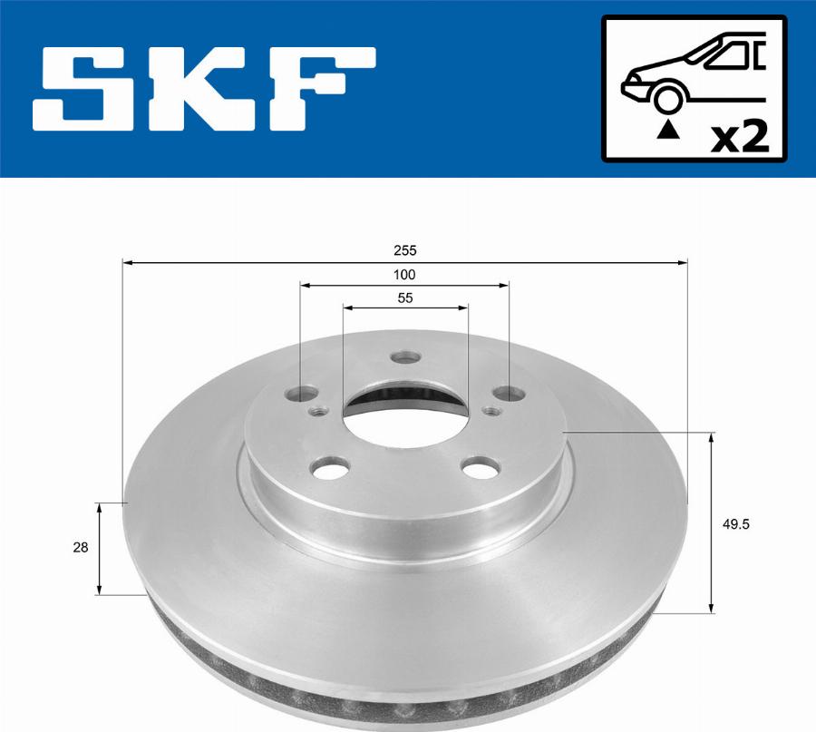 SKF VKBD 80999 V2 - Disque de frein cwaw.fr