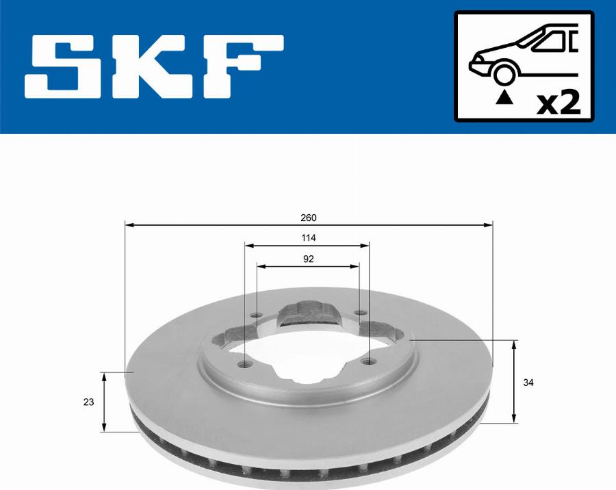 SKF VKBD 80992 V2 - Disque de frein cwaw.fr