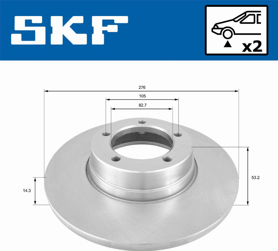 SKF VKBD 80946 S2 - Disque de frein cwaw.fr