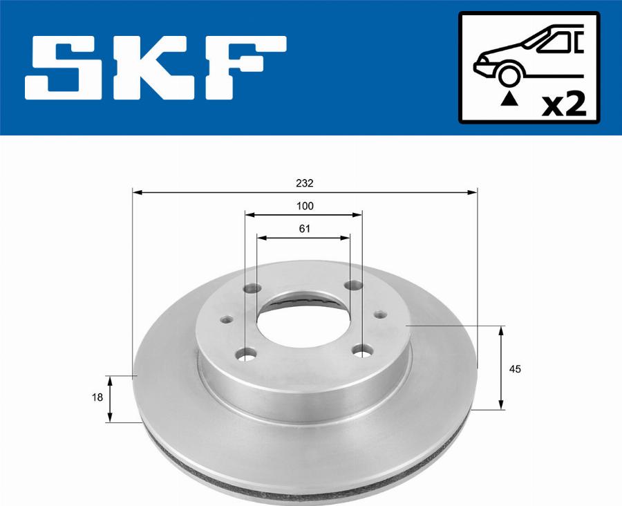 SKF VKBD 80957 V2 - Disque de frein cwaw.fr