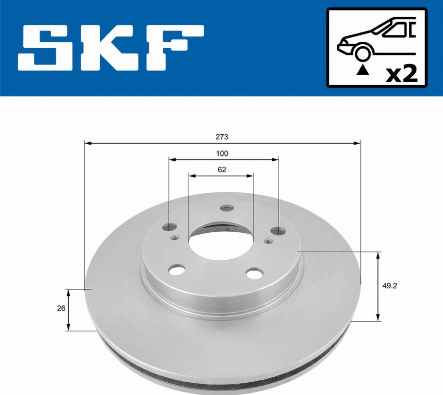 SKF VKBD 80494 V2 - Disque de frein cwaw.fr