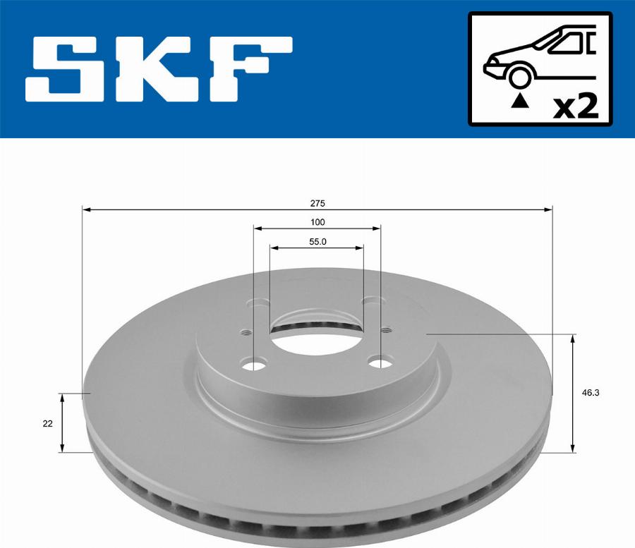 SKF VKBD 80495 V2 - Disque de frein cwaw.fr