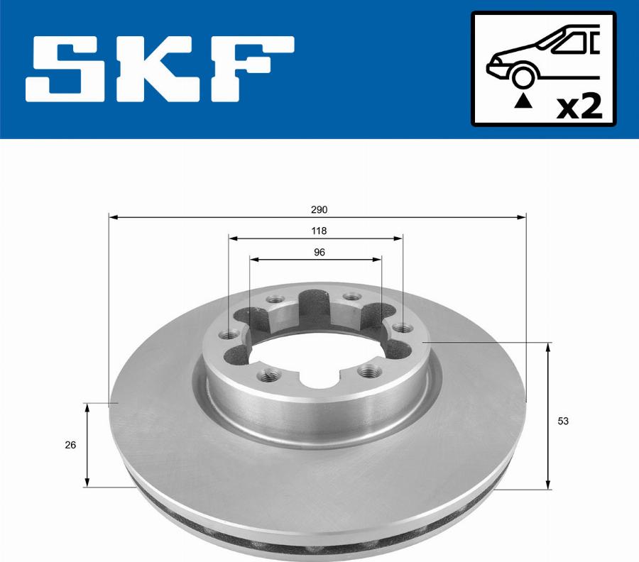 SKF VKBD 80493 V2 - Disque de frein cwaw.fr