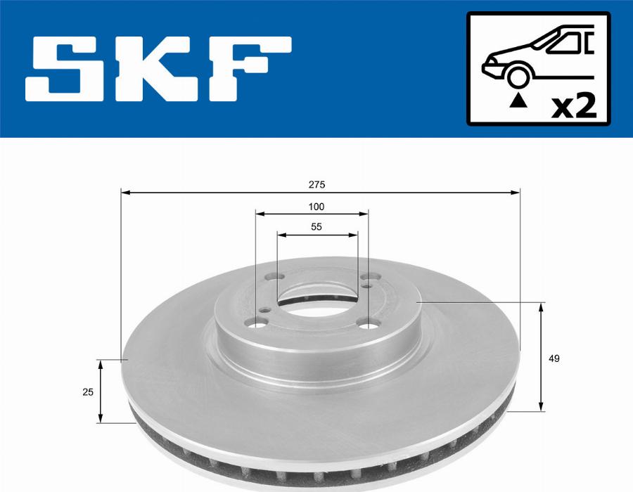 SKF VKBD 80452 V2 - Disque de frein cwaw.fr