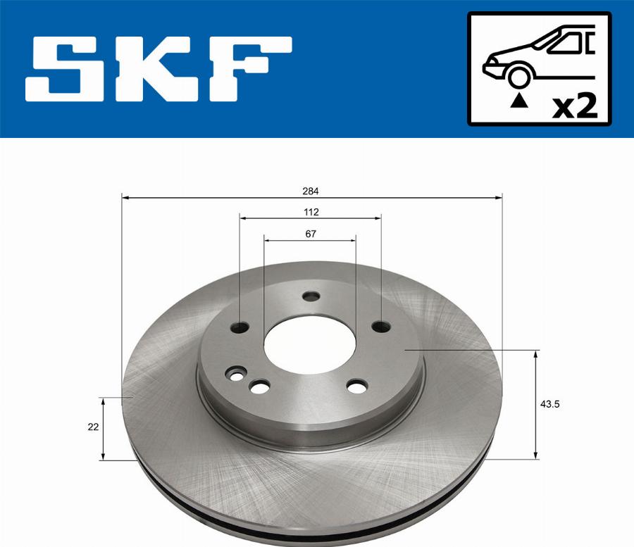 SKF VKBD 80461 V2 - Disque de frein cwaw.fr