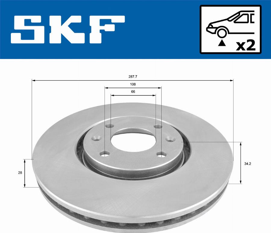 SKF VKBD 80428 V2 - Disque de frein cwaw.fr