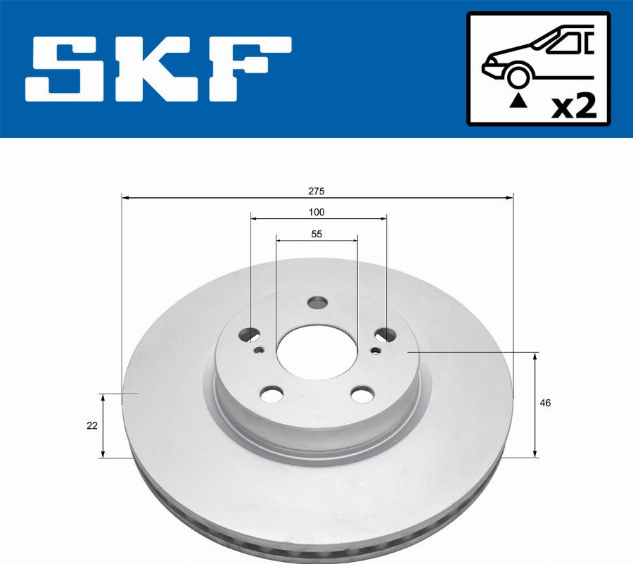 SKF VKBD 80423 V2 - Disque de frein cwaw.fr