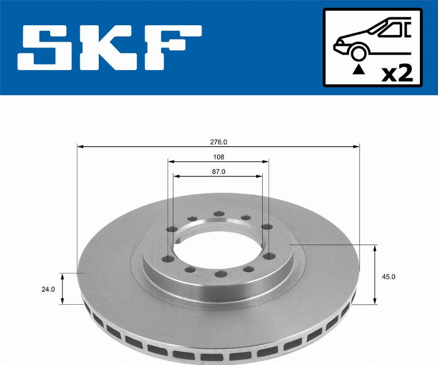 SKF VKBD 80550 V2 - Disque de frein cwaw.fr