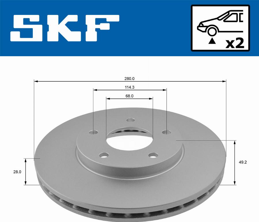 SKF VKBD 80551 V2 - Disque de frein cwaw.fr