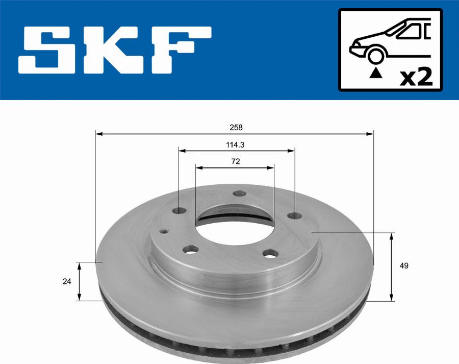 SKF VKBD 80518 V2 - Disque de frein cwaw.fr