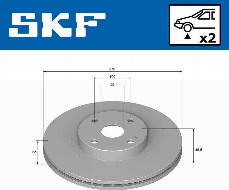 SKF VKBD 80530 V2 - Disque de frein cwaw.fr