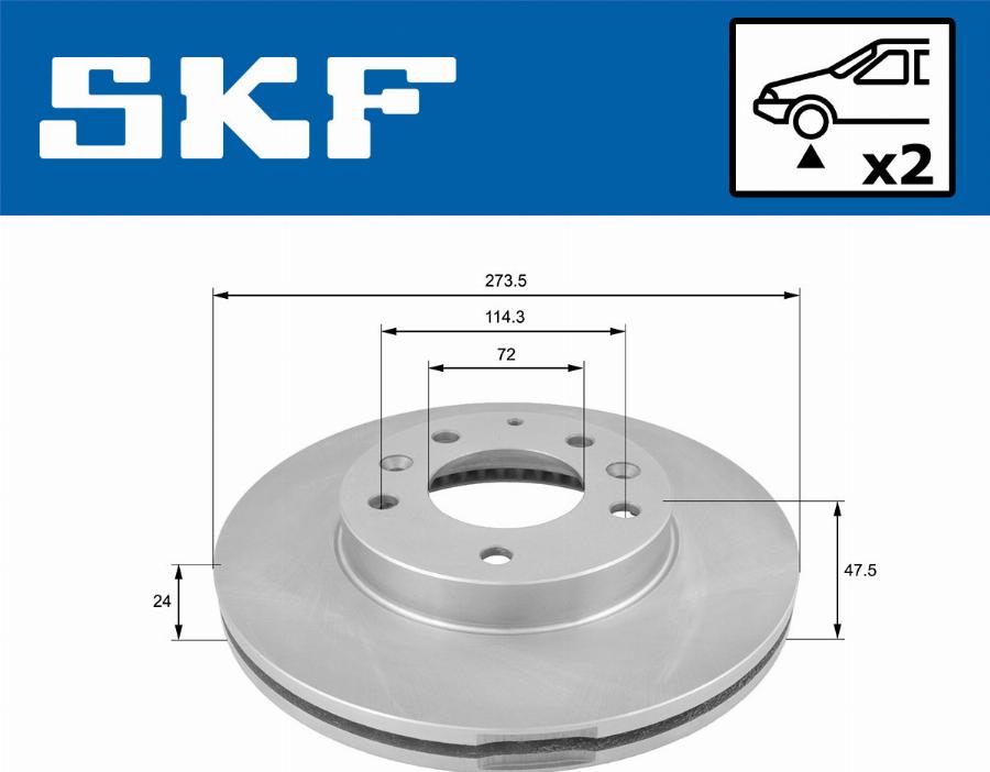 SKF VKBD 80527 V2 - Disque de frein cwaw.fr