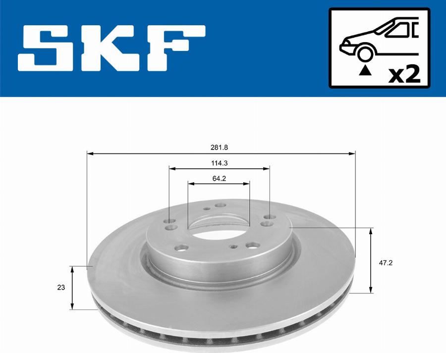 SKF VKBD 80095 V2 - Disque de frein cwaw.fr